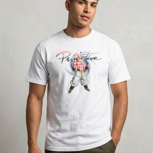 Primitive White Anime Character Tee, Dragon Ball Z ×primitive Majin Buu Graphic